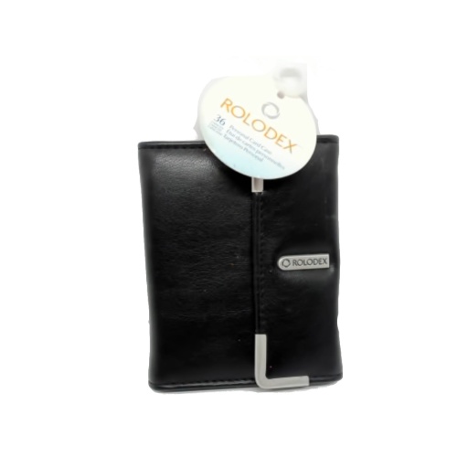 Personal Card Case Black Holds 36 Cards Snap Close Rolodex