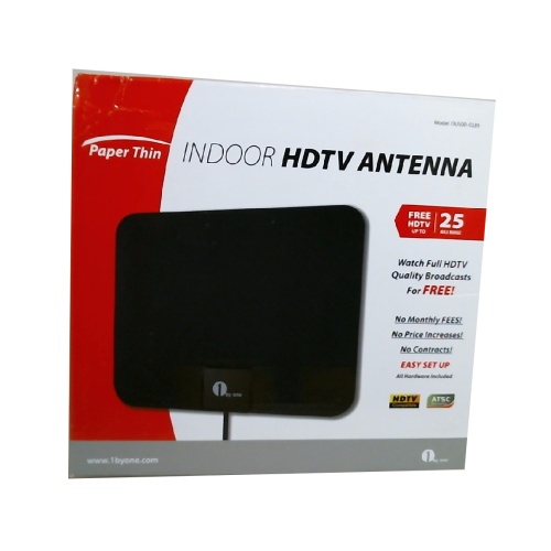 Antenna HDTV Indoor 25 Mile Range Paper Thin