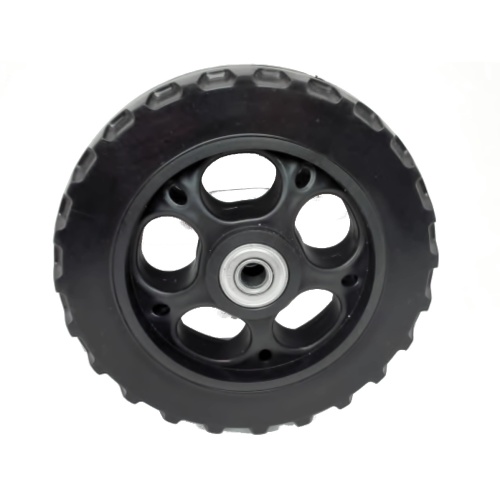 Rubber Wheel Black 5 Spoked w/Ball Bearing 5/16
