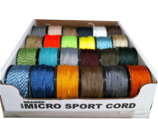 Micro Sport Cord Braided Colours 1.18mm(3/64) x 110ft\