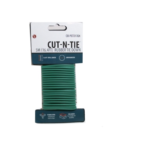 Tie Down Rubber 3mm X 16.4' Green Cut-n-tie