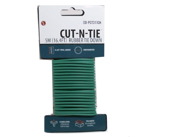 Tie Down Rubber 3mm X 16.4\' Green Cut-n-tie