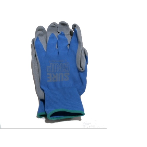 Work Gloves Cotton Polyester Rubber Palm Large Ass't