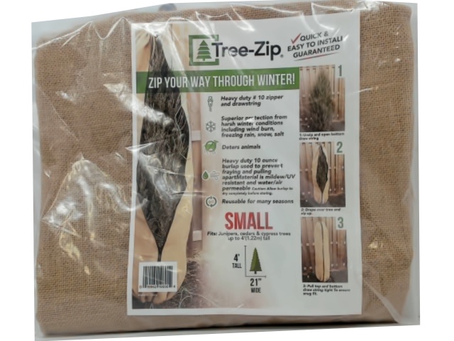 Tree Bag Burlap Small 4\' x 21 Tree-Zip\