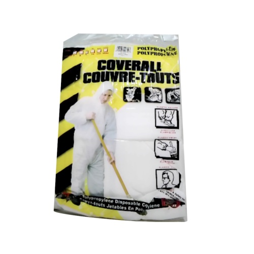 Disposable Coverall Polypropylene Large w/Hood