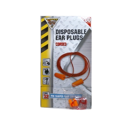 Ear Plugs Corded Disposable Pre-shaped Foam Nrr 32