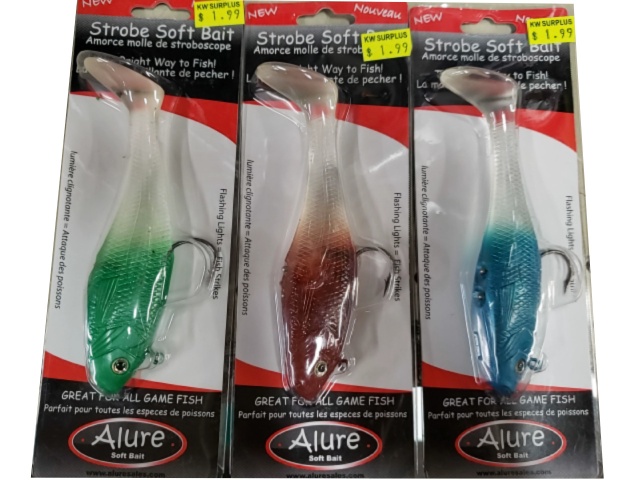 Strobe Soft Bait Alure Ass\'t Or 3/$4.99