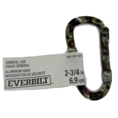 Carabiner 2-3/4 Aluminum Snap Camo Everbilt Or 3/$1.99