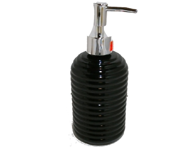 Glass Soap Pump,Black w/Decal