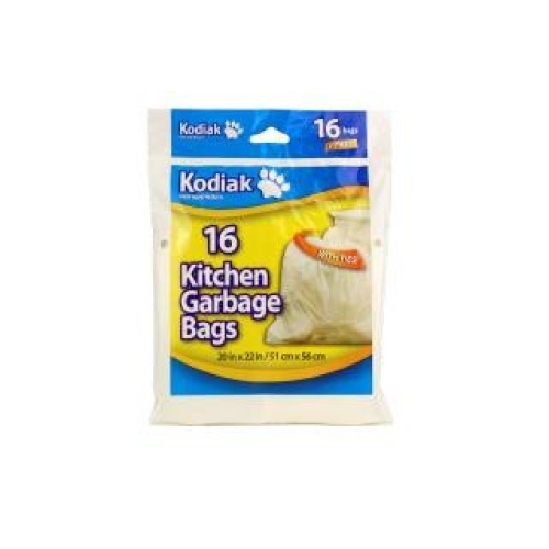 Garbage bags Kitchen 20x22 16 pack kodiak