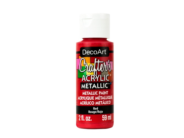 Crafters Acrylic Paint: 2oz Craft & Hobby DCA01-DCA173 A166 Red Metallic