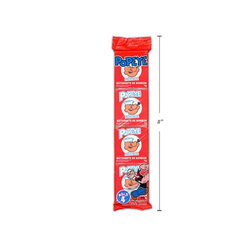 4pk Popeye Candy Sticks, 64g.