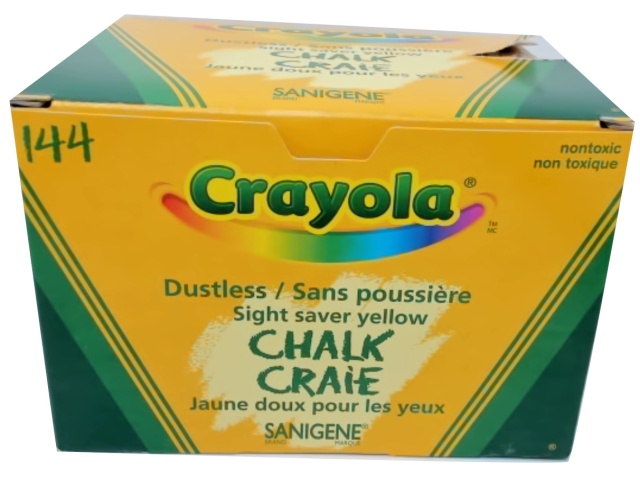 Dustless Chalk 144pk. Sight Saver Yellow Crayola