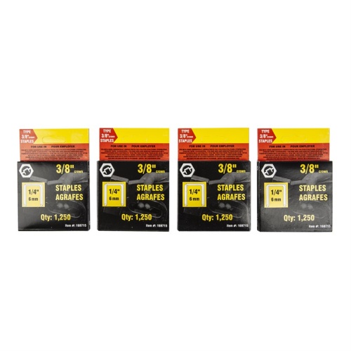 Staples 1/4 T50 1250bx  4bx/pk - sold by the individual box