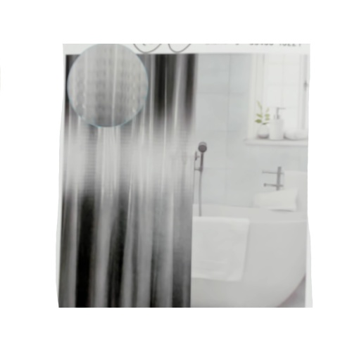 3D ombre shower curtains with metal grommets 70x72inch 178x183cm grey