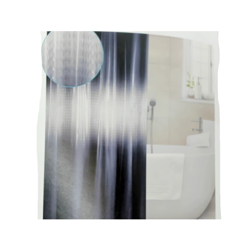 3D ombre shower curtains with metal grommets 70x72inch 178x183cm navy