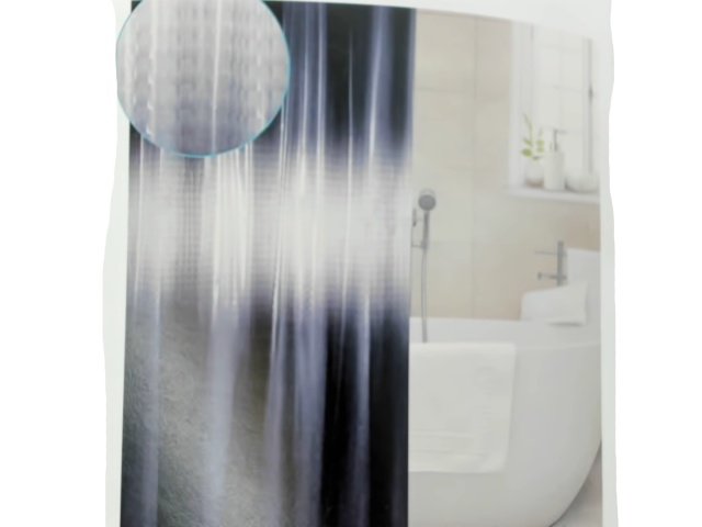 3D ombre shower curtains with metal grommets 70x72inch 178x183cm navy