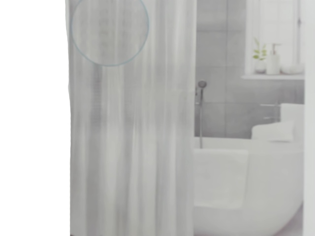 3D ombre shower curtains with metal grommets 70x72inch 178x183cm white