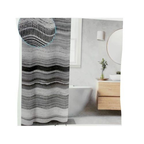 Printed fabric shower curtains 70x72 inch 178x183cm ombre stripes