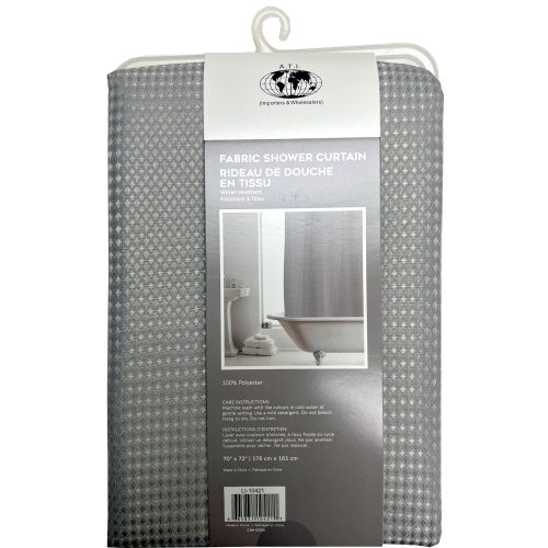 Shower Curtain Waffle-Grey