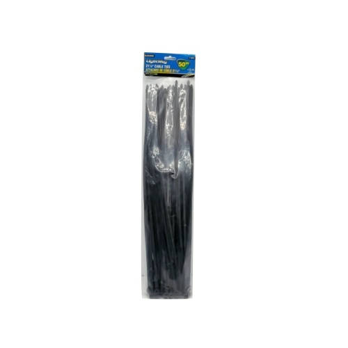 Nylon cable ties black 21.5inch x 7mm 50 pack