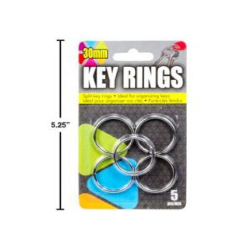 Metal key rings 5 pc 30mm