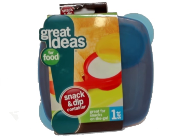 Snack & Dip Container 1 Set Plastic Great Ideas