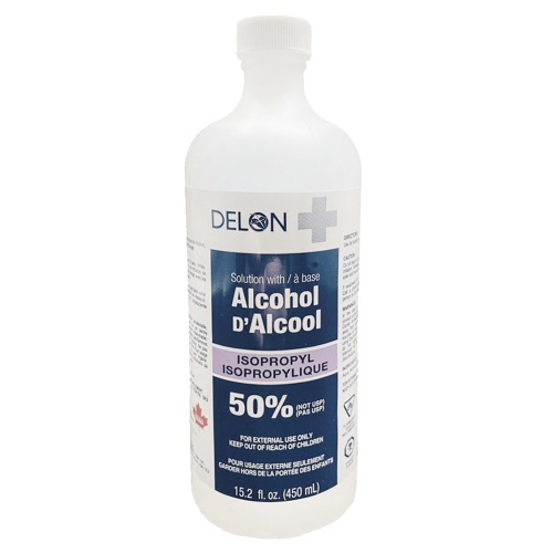 DELON 50% RUBBING ALCOHOL 450ML/12