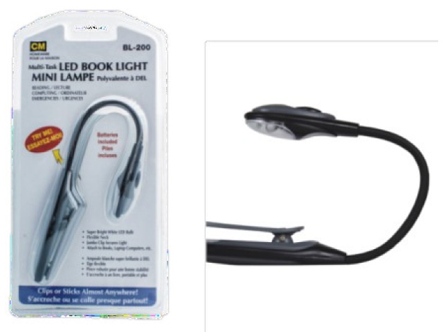 Mini clip-on led book light