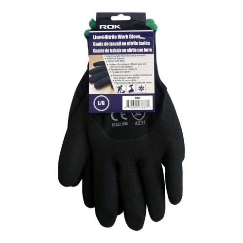 Glove insulated nitrile LARGE