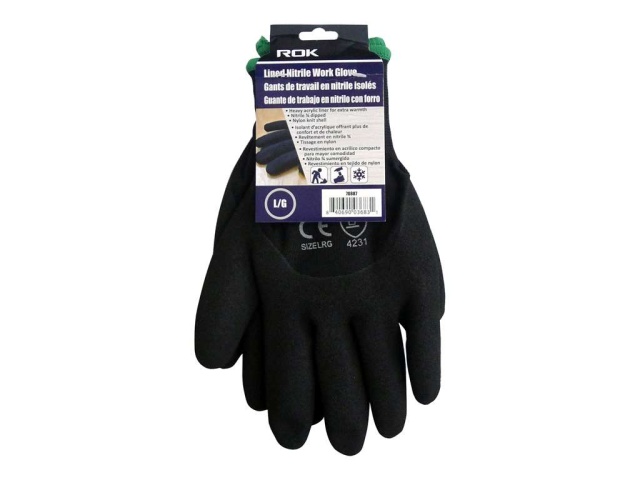 Glove insulated nitrile LARGE