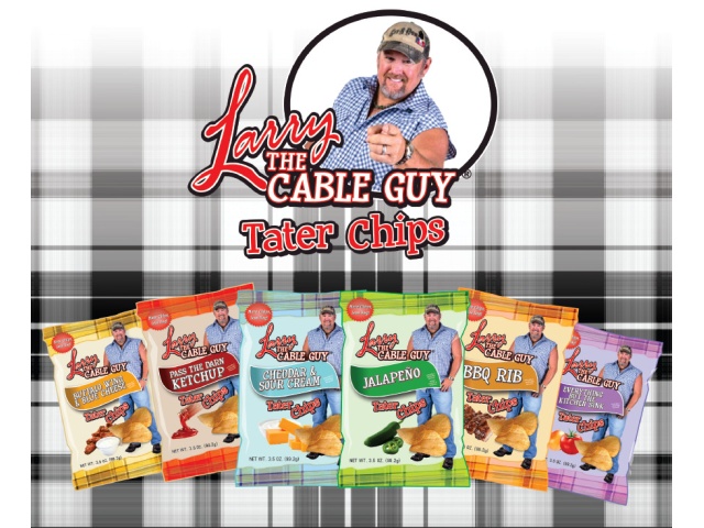 Larry the cable guy tater chips - bbq rib