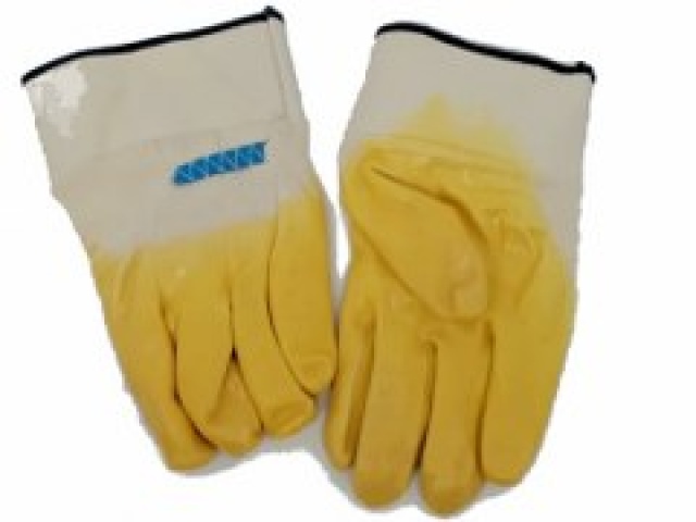 Gloves Rubber Lato-flex Fleece Lined w/Safety Cuff