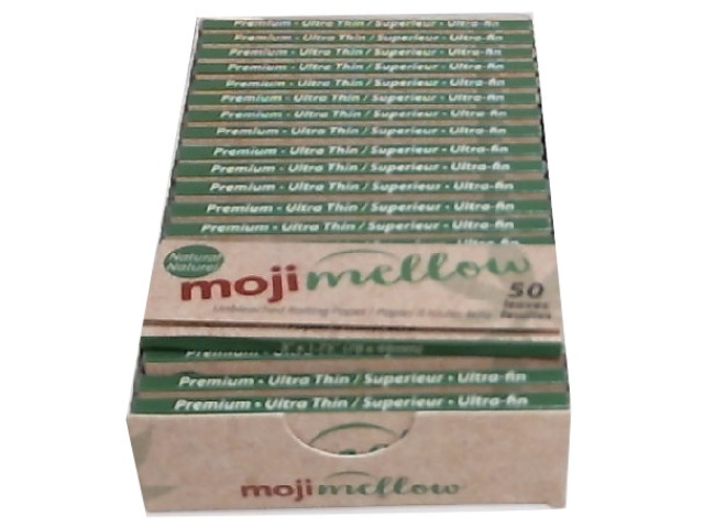 Moji Mellow 50pc. Rolling Paper Unbleached Booklet 78x44mm.