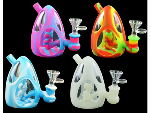 8 Dinosaur Egg Silicone Water Pipe\