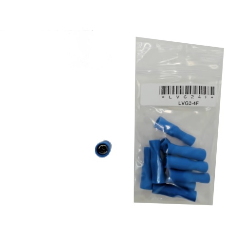 Fully Insulated Female Bullet Stud Size (mm): 4 / 0.156-Blue bag of 10