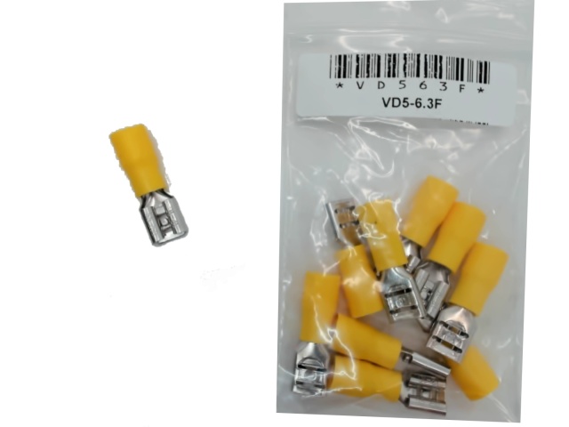 Fully Insulated F Disconnect Crimp Terminal bag of 10