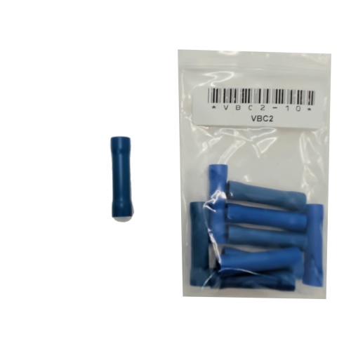 Insulated Butt Splice Crimp Terminal Blue 16-14GA bag of 10