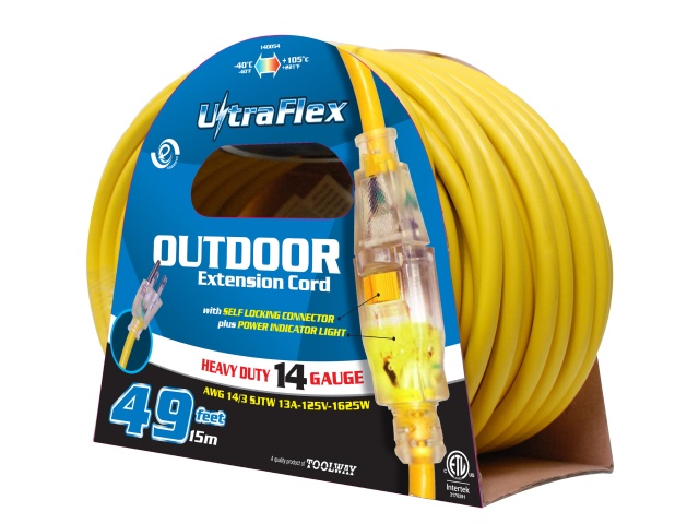 Extension Cord Outdoor 10m (33\') 14/3 SJTW UltraFlex
