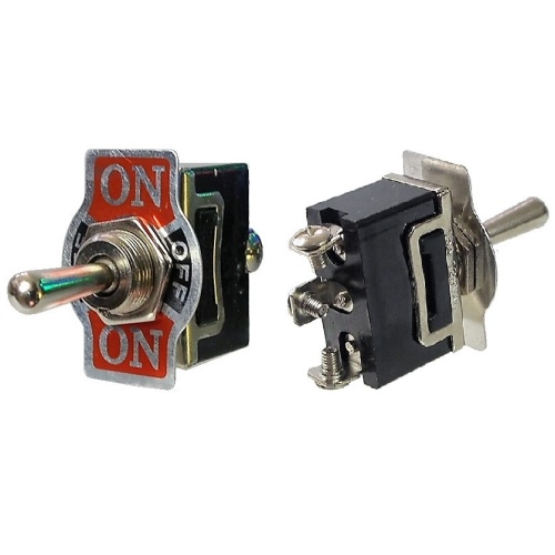 ON-OFF-ON Toggle switch S.P.D.T. 10A 125VAC / 6A 250 VAC