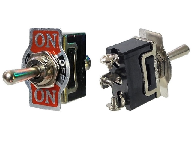 ON-OFF-ON Toggle switch S.P.D.T. 10A 125VAC / 6A 250 VAC