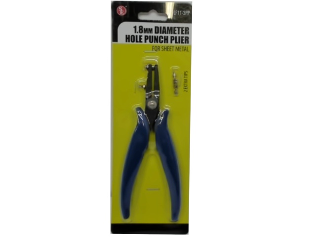 Hole Punch Plier 1.8mm For Sheet Metal W/2 Extra Tips