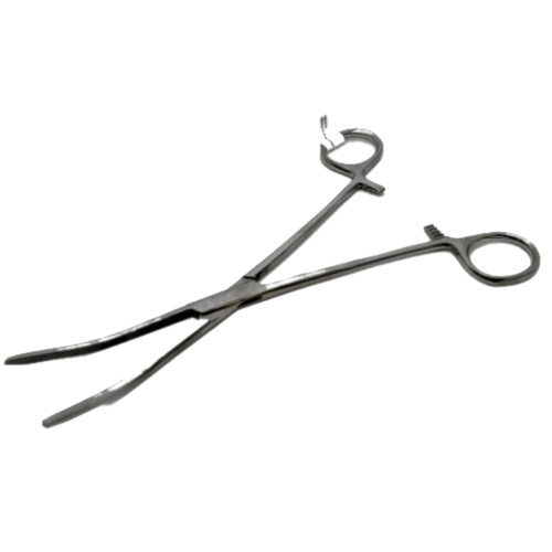 Forceps Curved 8 Stainless Steel