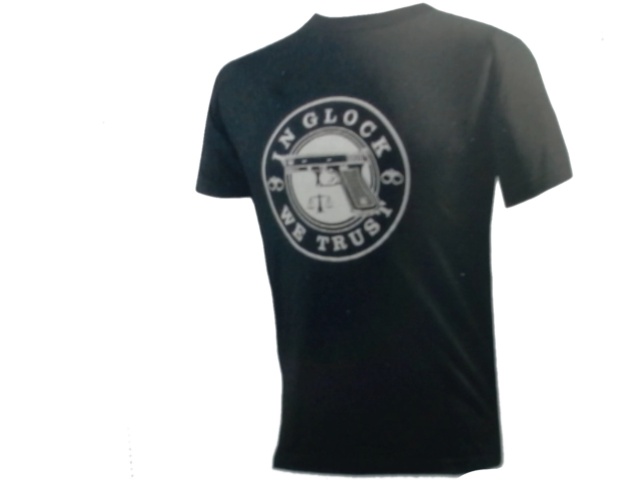 Black T-shirt - in glock we trust - Large
