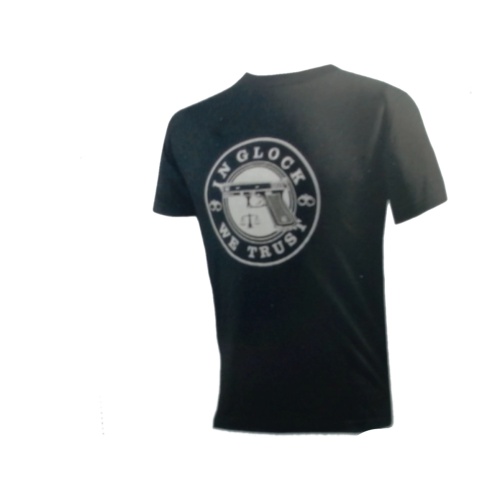 Black T-shirt - in glock we trust - XXLarge