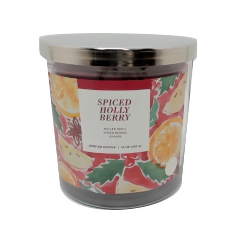 Scented Jar Candle 14oz. Spiced Holly Berry Sonoma