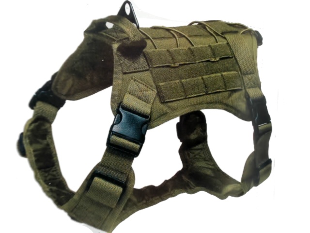 K-9 Tactical M.O.L.L.E. dog vest Large 4 quick buckles service dog patch included 30-45kg