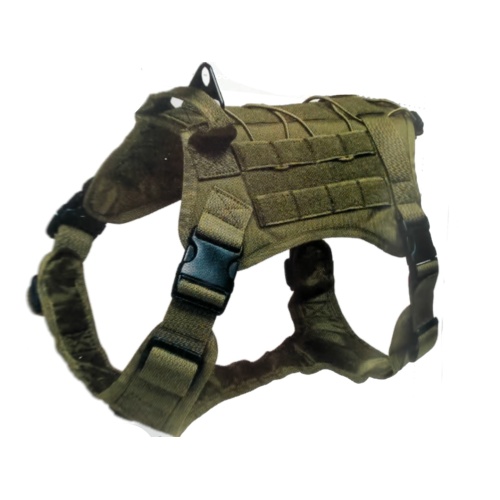 K-9 Tactical M.O.L.L.E. dog vest XLarge 4 quick buckles service dog patch included 45-60kg