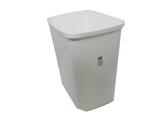 Waste Basket 25L White Plastic \'Metro\' Simply Essential