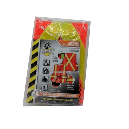 Traffic Vest Relective 5 Point Tear Away One Size